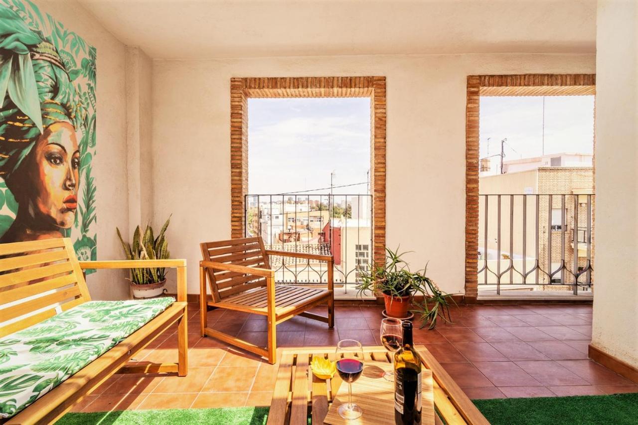 Penthouse Duplex In A 4 Floors Spanish House -8 Min To Center By Metro Valencia Buitenkant foto